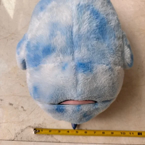 Hug-A-Pet Blue Narwhal Whale Plush Toy with Rainbow Horn - Picture 6 of 8